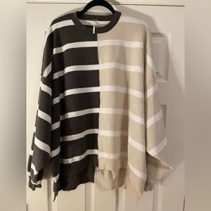 Free People Uptown Stripe Pullover - Comfy and Warm - Size Small